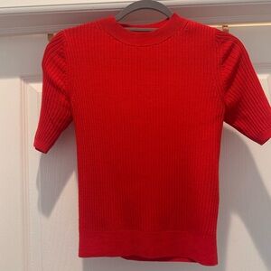 Uniqlo Bold Red Knit Top